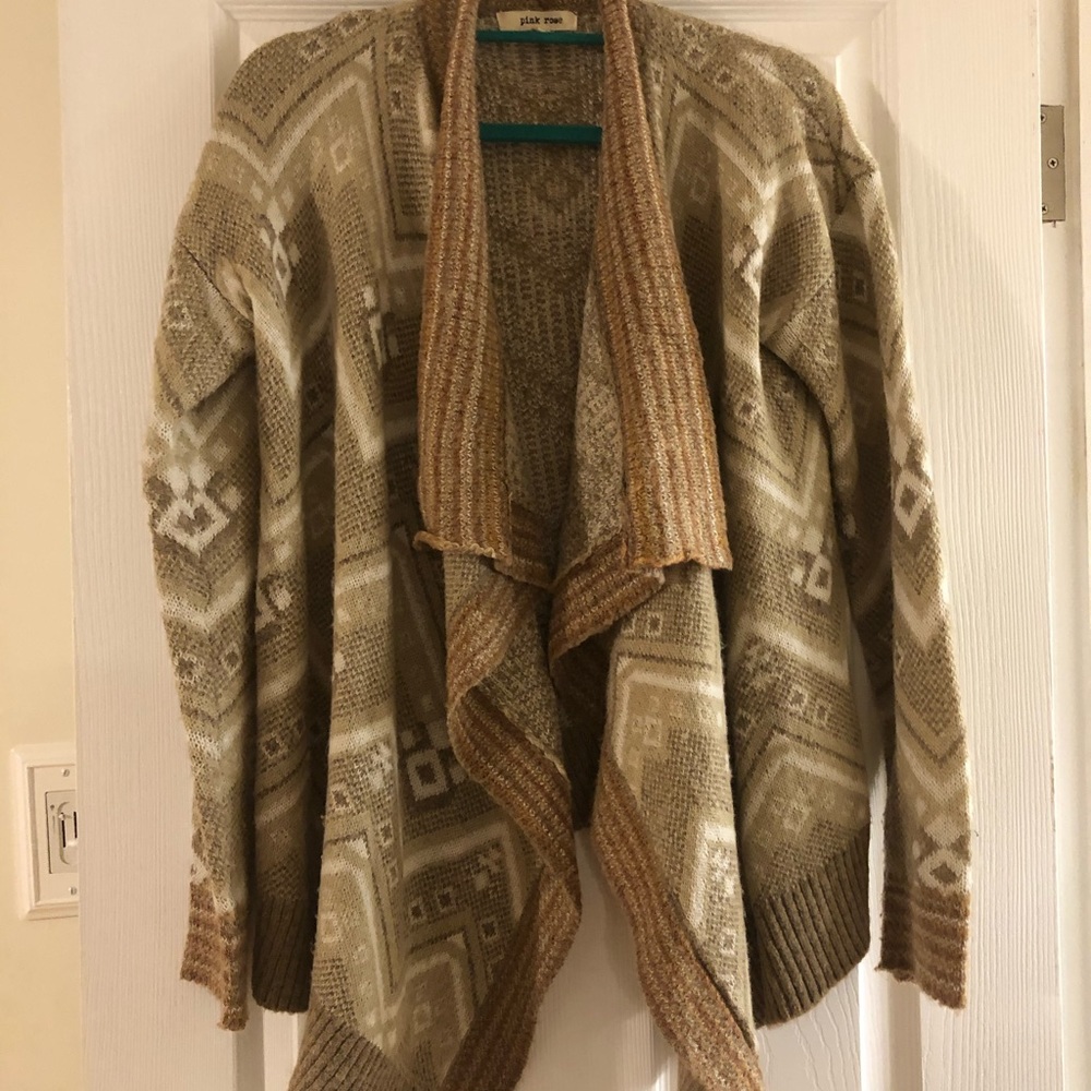 Tan & Burnt Orange Sweater